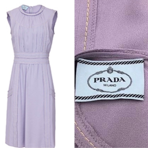 Prada Dresses & Skirts - Prada lavender lilac cocktail dress with raw  seams